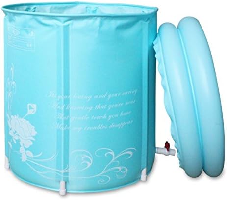 Environmental inflatable bath / folding tub / adult bath tub / shower barrel-Blue version A 7070cm