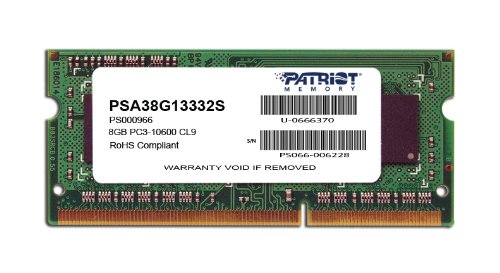 Patriot PSA38G13332S Mac Arbeitsspeicher 8GB (1333MHz, 204-polig, CL9) DDR3-RAM Preisvergleich