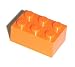 Lego Building Accessories 2x3 ORANGE BRICK, Bulk Pack 50 pcs