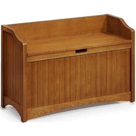 Madison 36w Lift - top Storage Bench, 36W, HONEY OAK