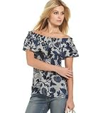 MICHAEL Michael Kors Plus Size Off-the-Shoulder Smocked-Ruffled Top