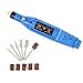 Queentools Professional Finger Toe Nail Polishing Tools Care Electric Manicure Pedicure Kit Electric Nail Art File Cord Powered (Blue)