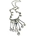 Sandistore Womens Ethnic Coin Long Chain Gem Necklace Tassel Pendant