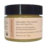 Planet Botanicals Organic Face Balm With East African Shea Butter, Aloe And Cape Rose, Certified Organic, 1-Ounce Jars
