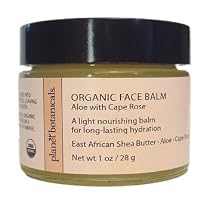 Planet Botanicals Organic Face Balm With East African Shea Butter, Aloe And Cape Rose, Certified Organic, 1-Ounce Jars