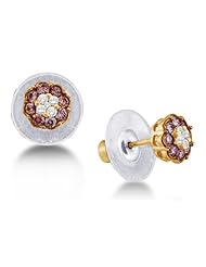 1.00 cttw. Diamond Ladies Flower Earrings 14K White Gold
