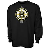 Reebok Boston Bruins Black Primary Logo Long Sleeve T-shirt