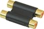 American Recorder Technologies Dual RCA Female to RCA Female Adapter Gold