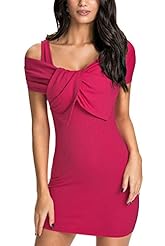 Sexy Off the Shoulder Backless  Bodycon Dress/Tunic  With a Bow(s)