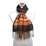 Plaid Stripe Scarf - Orange