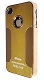【人気商品】iphone4&4s兼用　メタル アルミ金属製アイフォンケース ゴールド