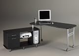 Home Office Computer Desk in Anthracite/Metallic Gray - Mayline Office Furniture - 900ANT