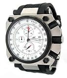 Adee Kaye Men's Oversized Chronograph Watch 4006-M White Dial