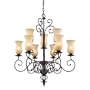 PORTOBELLO 9LT CHANDELIER FRENCH IRON
