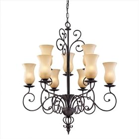 PORTOBELLO 9LT CHANDELIER FRENCH IRON