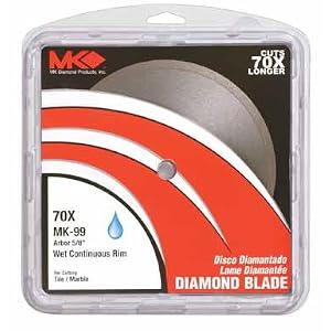 M.K. Diamond Prod. 167029 Continuous Rim Wet Cut Diamond Blade