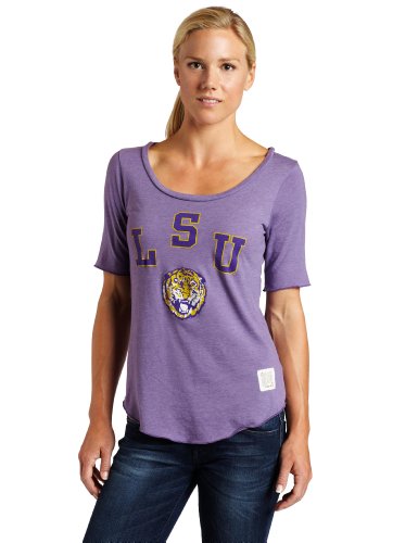 NCAA Women's Purple Lsu Tigers Short Sleeve Tee (Heather Grape, XSmall)