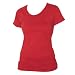 Red Solid color Classic Super soft 100% cotton longer womens and girls tee shirt.