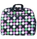 IMAGE OF Retro Pink Green Big Polka Dots Print Garment Bag Travel Dance Luggage