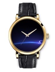 SPRAWL Aanalog Fashion Series Gold Ladies Watches of Genuine Black Leather Strap,Unique Wrist Watch for Women Girls Designed with Blue line in the dark