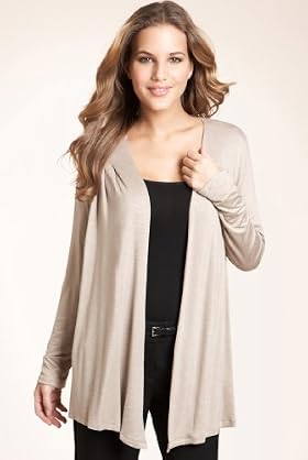 Open Front Long Sleeve Jersey Cardigan