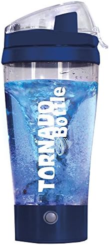 Tornado Bottle Electric Mixer Tumbler Protein Shaker Juicer (16 oz, blue)
