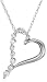 10k Choice of White or Yellow Gold Diamond Journey Heart-Shaped Pendant (1/4 cttw, H-I Color, I3 Clarity)