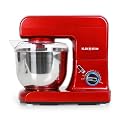 Klarstein Gracia Rossa Robot de cocina multifunci�n batidora, amasadora. Adecuada para hacer claras a punto de nieve y masa de crepes (10 nieveles de velocidad, recipiente de acero inoxidable de 5l, f�cil de limpiar, 1000W) Rojo