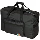 Karabar Maximum Allowance Cabin Bag 55 x 40 x 20 cm, 44 Litres, 0.7 kg, 3 Years Warranty (Black)