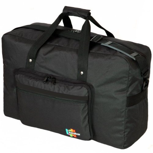 Karabar Maximum Allowance Cabin Bag 55 x 40 x 20 cm, 44 Litres, 0.7 kg, 3 Years Warranty (Black)