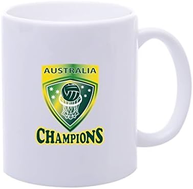 Polada Customizable Mugs Netball Ball Hoop Champions Australia Coffee Mug Travel Photo Mugs