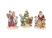 Set of 3 Retro Santa Father Christmas, Tree and Children Table Top Figures 10.5"