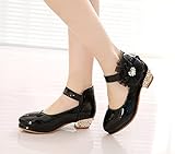 シューズ 女の子 フォーマル ダンスジュース 子供用 靴 七五三 発表会 結婚式 入学式 (17.5cm, ブラック)