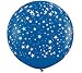 3 Ft Blue with Stars Latex Balloon Three Super Large