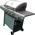 Deluxe 4 Burner Plus 1 Side Burner Gas BBQ Barbecue Stainless Steel