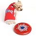Patriotic Bone Flag Dog Tee Shirt - Red Small