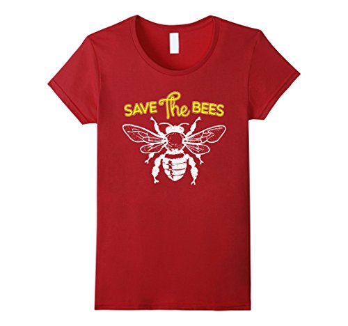 Women's SAVE THE BEES Small Cranberry