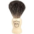 100% Black Badger Shave Brush with Faux Ivory Handle and Free Stand from Parker Safety Razor