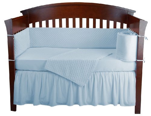 Tadpoles Dimple Velour Crib Set, Blue