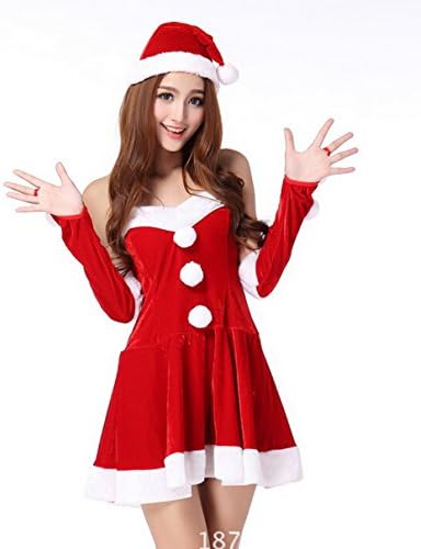 Christmas princess Dress of Sexy Girl Dance Dress Temptation Suit Red One size