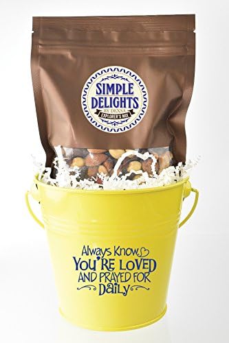 You Are Loved Simple Delights Tasty Explorer Trail Mix 12 oz. in Metal Bucket Gift Set