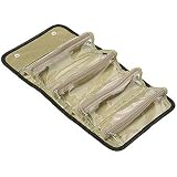 Black/Khaki Baggallini Jewelry Cosmetic Bag - Rip Stop