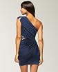One Shoulder Sequin Drape Dress - bebe Addiction Product Image