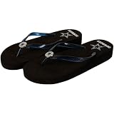 NFL Dallas Cowboys Womens Wedge Flip Flops - Royal Blue (9/10)