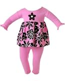 : Anita G. Pink and Black Embellished Dress w/ Pink Leggings