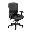 basyx Products - basyx - VL700 Series Executive High-Back Swivel/Tilt Chair, Black Leather/Mesh - Sold As 1 Each - 2-to-1 synchro tilt control allowing you to recline comfortably while keeping your feet on the floor. - Adjustable lumber support helps reduce back pain. - Mesh design on back enables ventilation for a cool working environment.