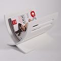 DESIGN ZEITUNGSST�NDER NEWS von DESIGN DELIGHTS zeitungskorb magazin box ablage sammler zeitung weiss