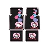 5PC Hello Kitty Front and Rear Floor Mats Steering Wheel Cover Car Truck Suv NEW!