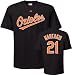 Nick Markakis Black Majestic Name and Number Baltimore Orioles T-Shirt - Medium