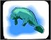 Decorated Mouse Pad with cow, manatee, sea, mammal